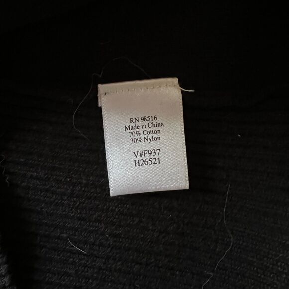 Coldwater Creek medium black Ribbed Turtleneck Sweater pullover minimalist - Picture 3 of 11